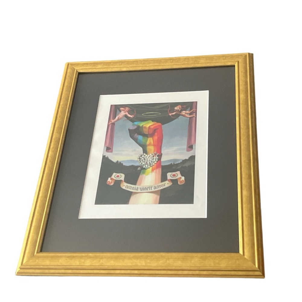 Authentic Gucci Lithograph Fashion Advertisement, Framed